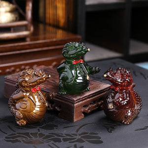 Color Changing Tea Pet Creative Crocodile Resin Decorations Tea Utensils Watering Color Changing Tea Accessories acacuss