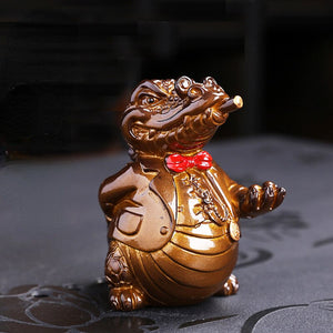 Color Changing Tea Pet Creative Crocodile Resin Decorations Tea Utensils Watering Color Changing Tea Accessories acacuss