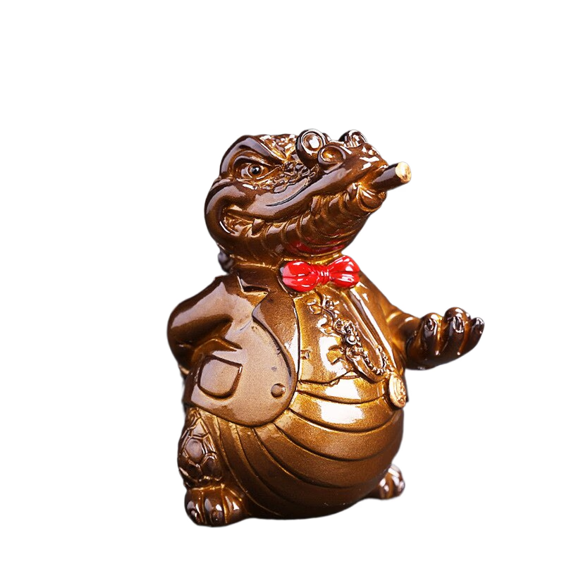 Color Changing Tea Pet Creative Crocodile Resin Decorations Tea Utensils Watering Color Changing Tea Accessories acacuss