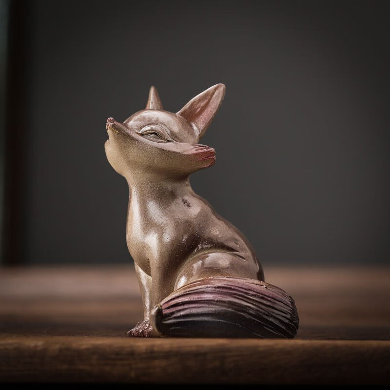 Color-changing Tea Pet Ornaments Love The Little Fox Watering Color-changing Tea Pets Office Home Tea Table Tea Pet Ornaments acacuss
