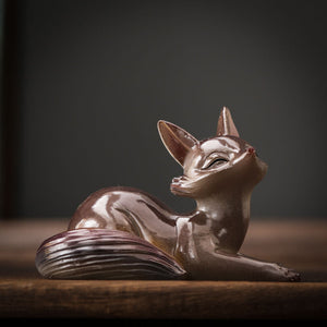 Color-changing Tea Pet Ornaments Love The Little Fox Watering Color-changing Tea Pets Office Home Tea Table Tea Pet Ornaments acacuss