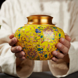 Colored Enamels Ceramic Ashes Urn Double Lid Seal Cover Cremation Ashes Holder For Human Funeral Adult Pet Burial At Home acacuss