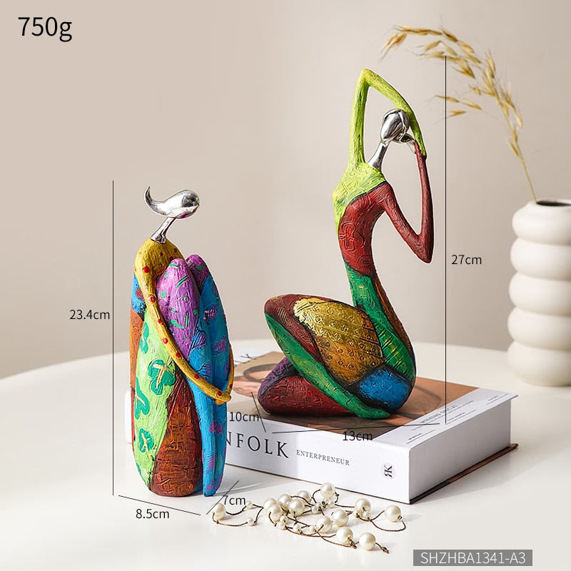 Colorful Abstract Creative Home Decoration Figure Sculpture Living Room Modern Art Figurine Desktop Decoration Accessories Gift acacuss