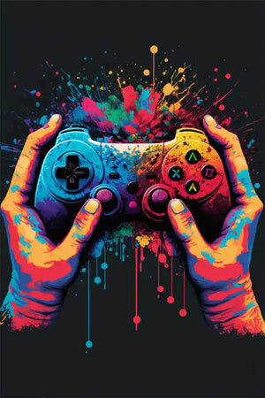 Colorful Game Controller Wall Art Poster Prints Nordic Aesthetic Picture Canvas Painting Gaming Boy Room Home Decoration acacuss
