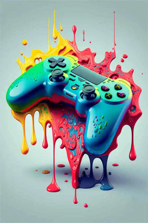 Colorful Game Controller Wall Art Poster Prints Nordic Aesthetic Picture Canvas Painting Gaming Boy Room Home Decoration acacuss