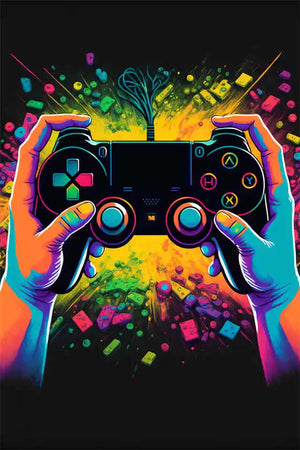 Colorful Game Controller Wall Art Poster Prints Nordic Aesthetic Picture Canvas Painting Gaming Boy Room Home Decoration acacuss