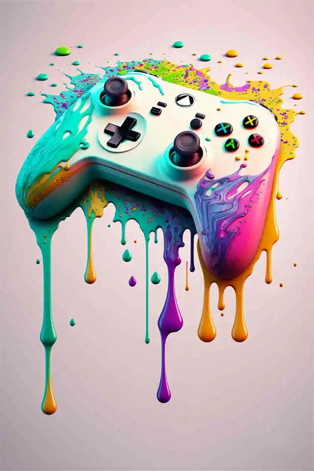 Colorful Game Controller Wall Art Poster Prints Nordic Aesthetic Picture Canvas Painting Gaming Boy Room Home Decoration acacuss