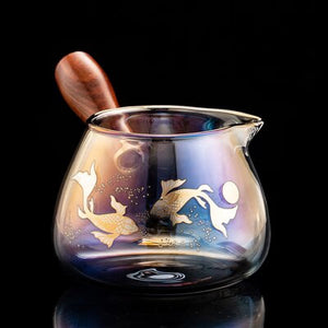 Colorful Glass Heat-resistant Teacup Tea Cup Gaiwan Tea Leak Chinese Kung Fu Tea Ceremony Set Teaware Coffee Mug Office Home Use acacuss