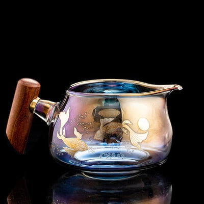Colorful Glass Heat-resistant Teacup Tea Cup Gaiwan Tea Leak Chinese Kung Fu Tea Ceremony Set Teaware Coffee Mug Office Home Use acacuss