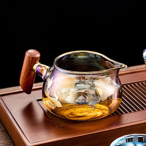Colorful Glass Heat-resistant Teacup Tea Cup Gaiwan Tea Leak Chinese Kung Fu Tea Ceremony Set Teaware Coffee Mug Office Home Use acacuss