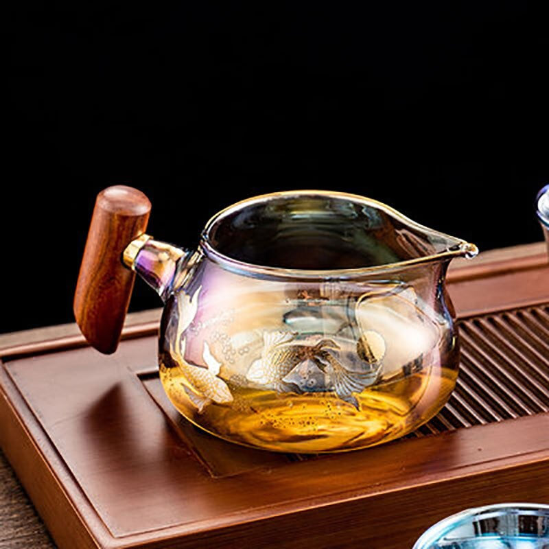Colorful Glass Heat-resistant Teacup Tea Cup Gaiwan Tea Leak Chinese Kung Fu Tea Ceremony Set Teaware Coffee Mug Office Home Use acacuss