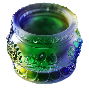 Colorful Glazed Lotus Incense Burner for Buddha's Home Indoor Incense Burner To Worship Aromatherapy Incense Line Incense Burner acacuss