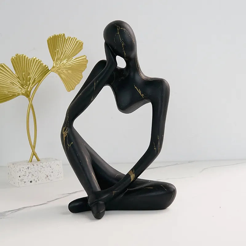 Colorful Graffiti Abstract Resin Handmade Crafts Sculpture Thinker Figurine Statue Home Decor Interior Office Desktop Ornaments acacuss