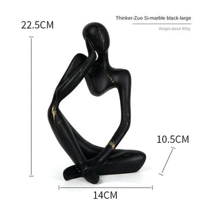 Colorful Graffiti Abstract Resin Handmade Crafts Sculpture Thinker Figurine Statue Home Decor Interior Office Desktop Ornaments acacuss