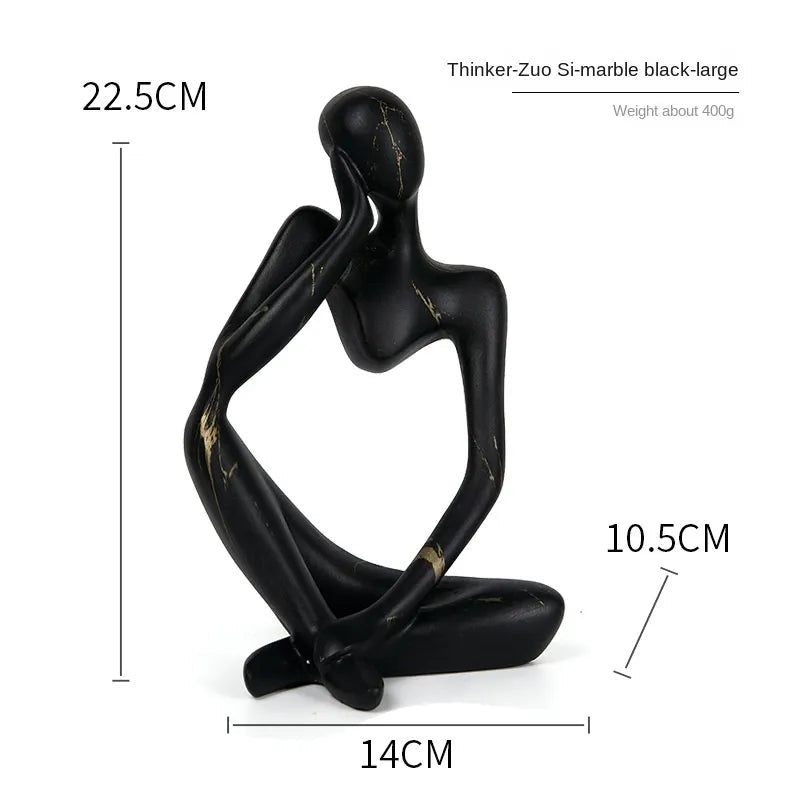 Colorful Graffiti Abstract Resin Handmade Crafts Sculpture Thinker Figurine Statue Home Decor Interior Office Desktop Ornaments acacuss
