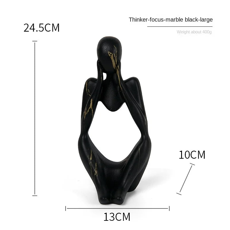 Colorful Graffiti Abstract Resin Handmade Crafts Sculpture Thinker Figurine Statue Home Decor Interior Office Desktop Ornaments acacuss