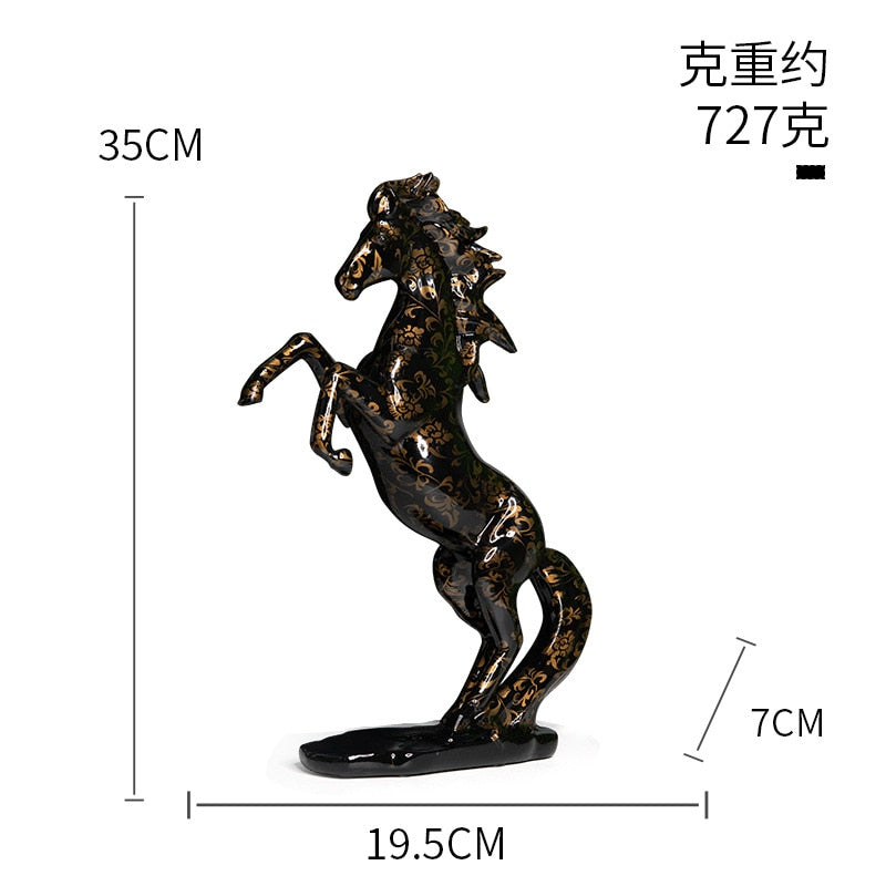 Colorful Graffiti Horse Resin Crafts Home Decoration Living Room Decoration Porch Wine Cabinet Decoration and Ornaments acacuss