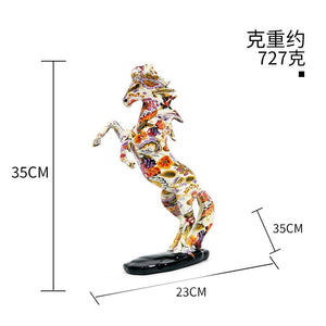 Colorful Graffiti Horse Resin Crafts Home Decoration Living Room Decoration Porch Wine Cabinet Decoration and Ornaments acacuss