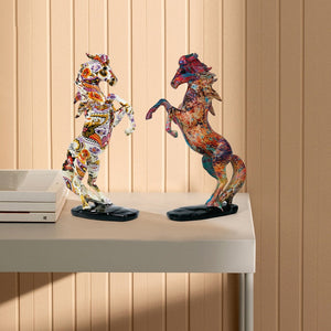 Colorful Graffiti Horse Resin Crafts Home Decoration Living Room Decoration Porch Wine Cabinet Decoration and Ornaments acacuss