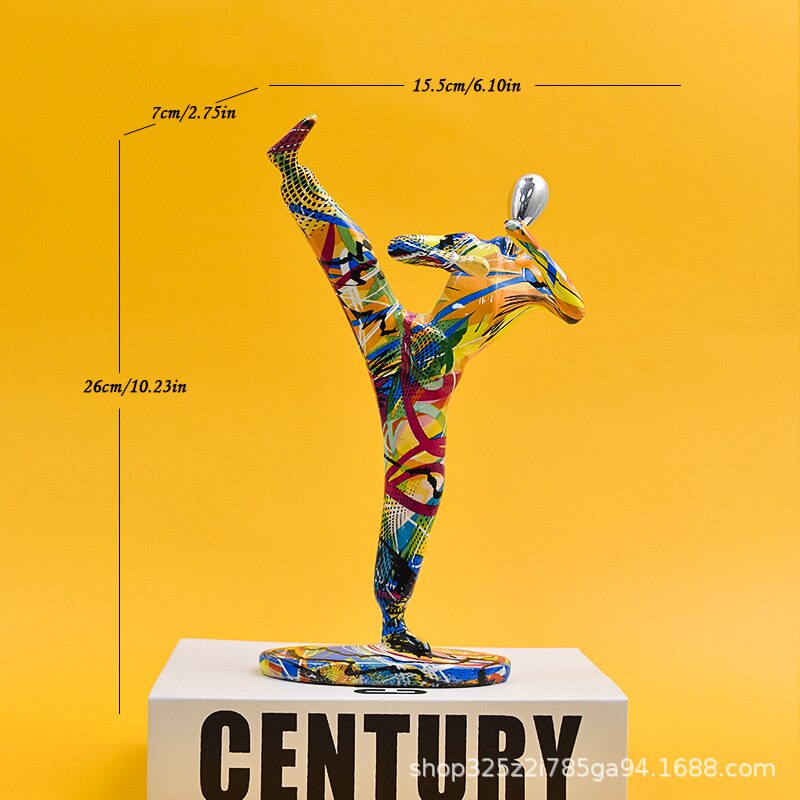 Colorful Musician Dance Golf Resin Ornament Home Living Room TV Cabinet Wine Cabinet Decoration Handicraft Ornament Combination acacuss