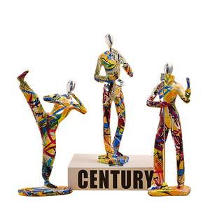 Colorful Musician Dance Golf Resin Ornament Home Living Room TV Cabinet Wine Cabinet Decoration Handicraft Ornament Combination acacuss