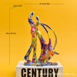 Colorful Musician Dance Golf Resin Ornament Home Living Room TV Cabinet Wine Cabinet Decoration Handicraft Ornament Combination acacuss