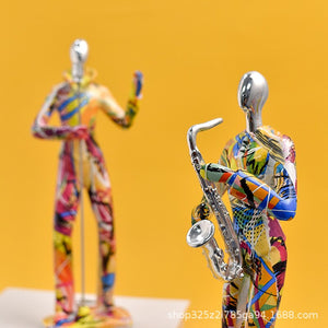 Colorful Musician Dance Golf Resin Ornament Home Living Room TV Cabinet Wine Cabinet Decoration Handicraft Ornament Combination acacuss