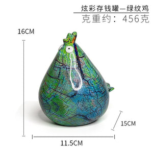 Colorful New Creative Animal Money Tank Decorative Crafts Abstract Art Home Modern Simple Resin Ornaments Desk Decoration acacuss