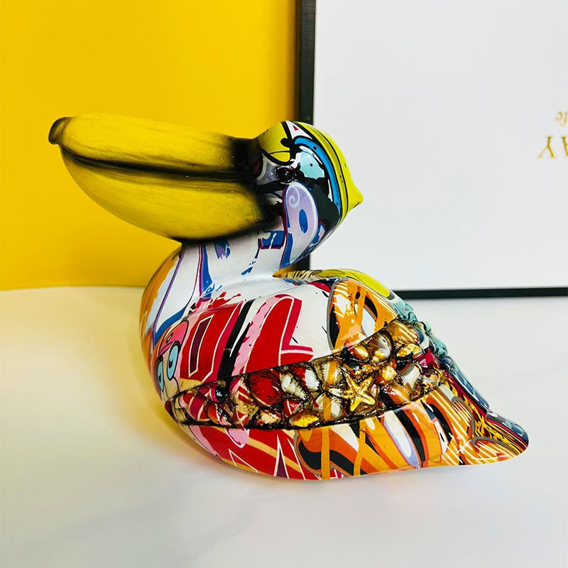 Colorful Resin Crafts Pelican Ornaments Light Luxury Home Decoration Entrance Living Room Office Desk Decoration acacuss