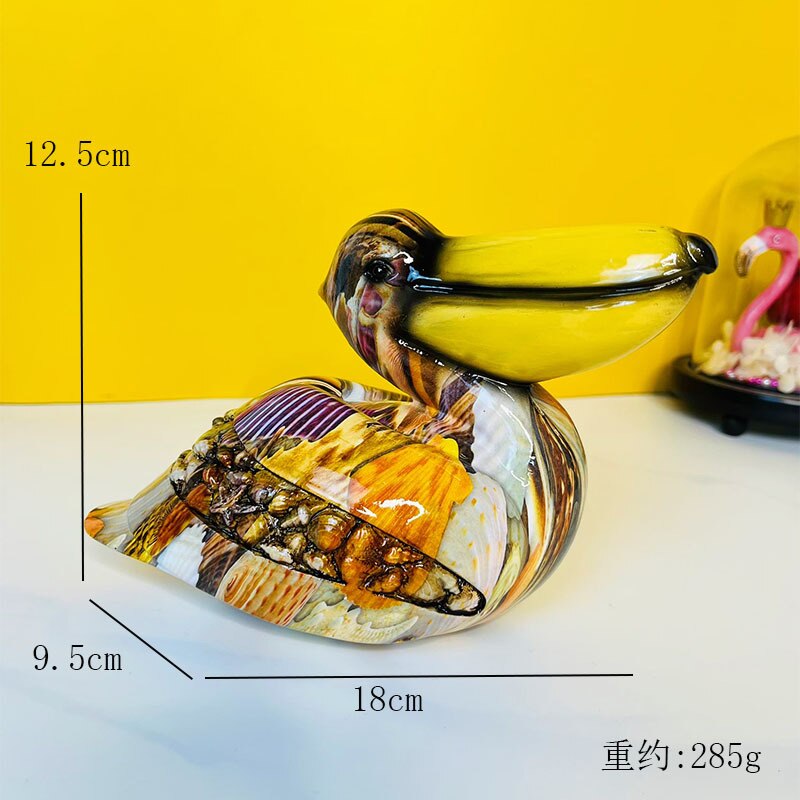 Colorful Resin Crafts Pelican Ornaments Light Luxury Home Decoration Entrance Living Room Office Desk Decoration acacuss