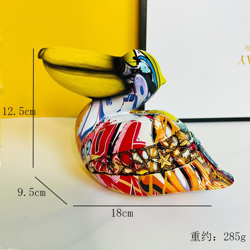 Colorful Resin Crafts Pelican Ornaments Light Luxury Home Decoration Entrance Living Room Office Desk Decoration acacuss