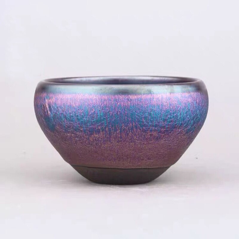 Colorful Tenmoku Tea Cup Chinese Porcelain Tea Bowl Chawan Naturally Glazed in Kiln under High Temporature/JIANZHAN acacuss