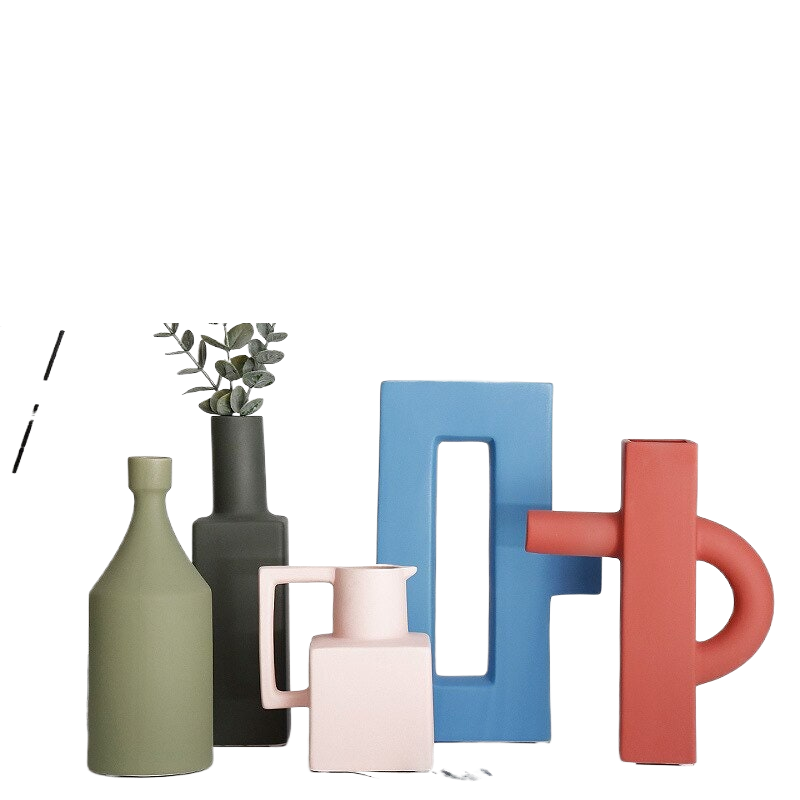 Colorful Vases for Bookshelf Home Decor or housewarming new home gift acacuss