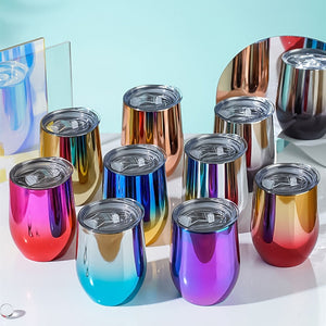 Colorful Yerba Mate Cup with Lid Double Wall 12oz 304 Stainless Steel Coffee Cold Drinks Mate Mug Set with Straw Cleaning Brush acacuss