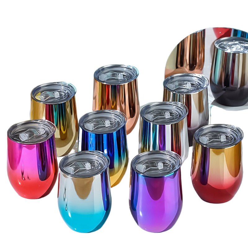 Colorful Yerba Mate Cup with Lid Double Wall 12oz 304 Stainless Steel Coffee Cold Drinks Mate Mug Set with Straw Cleaning Brush acacuss