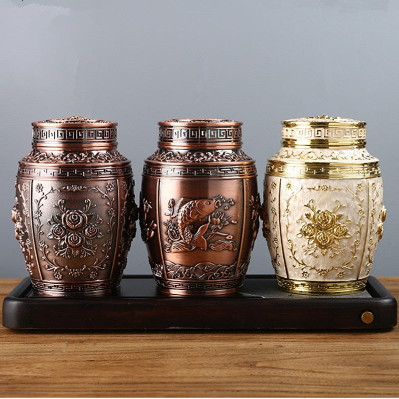 Container for Ashes Coffin Box Urns for Human Ashes Pet Memorial Keepsake Urns Metal Cremation Urns Small Animal Urn Funeral acacuss