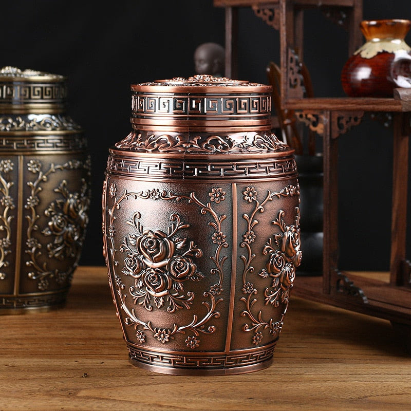Container for Ashes Coffin Box Urns for Human Ashes Pet Memorial Keepsake Urns Metal Cremation Urns Small Animal Urn Funeral acacuss
