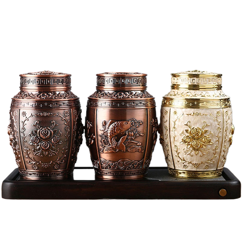 Container for Ashes Coffin Box Urns for Human Ashes Pet Memorial Keepsake Urns Metal Cremation Urns Small Animal Urn Funeral acacuss