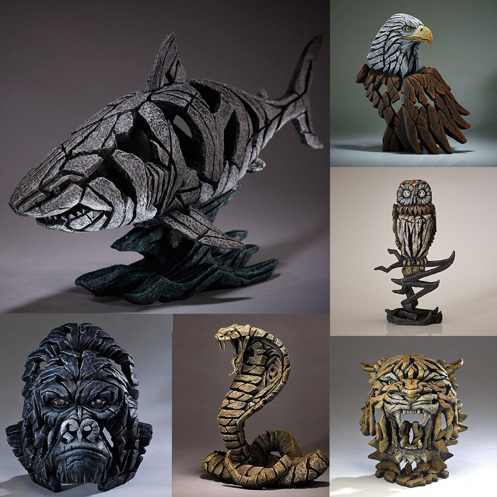 Contemporary Animal Scul Animal Sculpture Collection Tiger Bust by of Edge Scenes home decore  animal figures  ganesha statues acacuss