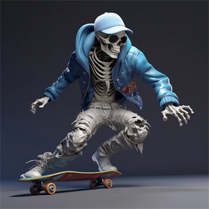 Cool Skeleton Figures Sports Series Skull Resin Crafts Halloween Decoration acacuss
