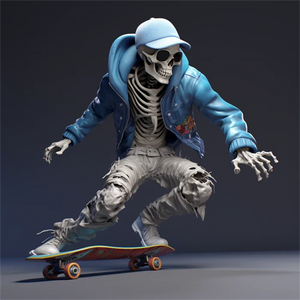 Cool Skeleton Figures Sports Series Skull Resin Crafts Halloween Decoration acacuss