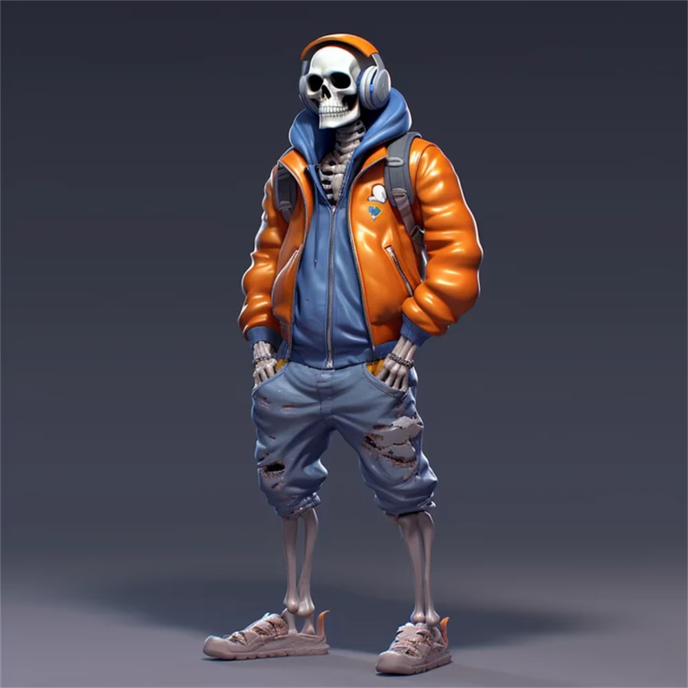 Cool Skeleton Figures Sports Series Skull Resin Crafts Halloween Decoration acacuss