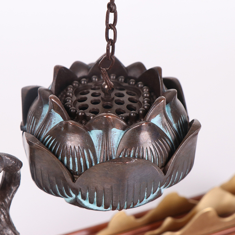 Copper & Wood Incense Burner acacuss