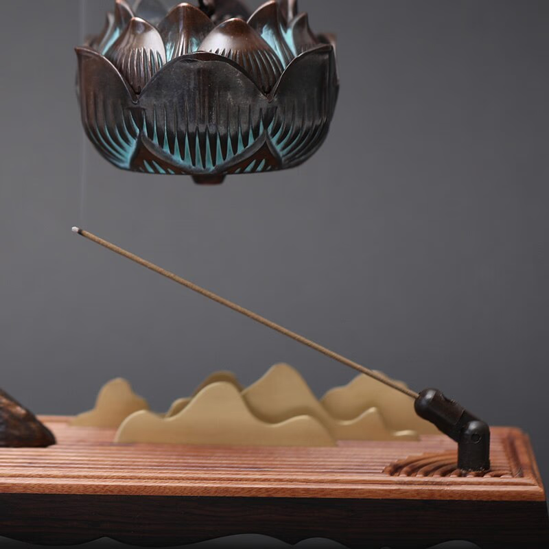 Copper & Wood Incense Burner acacuss