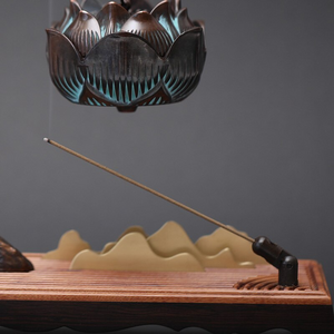 Copper & Wood Incense Burner acacuss