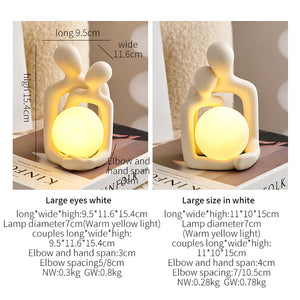 Couple Statue Nordic Home Decor Small Ceramic Sculpture Living Room Bedroom Ornaments Modern Art Figurines Table Top Decoration acacuss