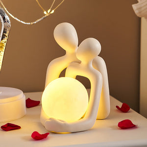 Couple Statue Nordic Home Decor Small Ceramic Sculpture Living Room Bedroom Ornaments Modern Art Figurines Table Top Decoration acacuss