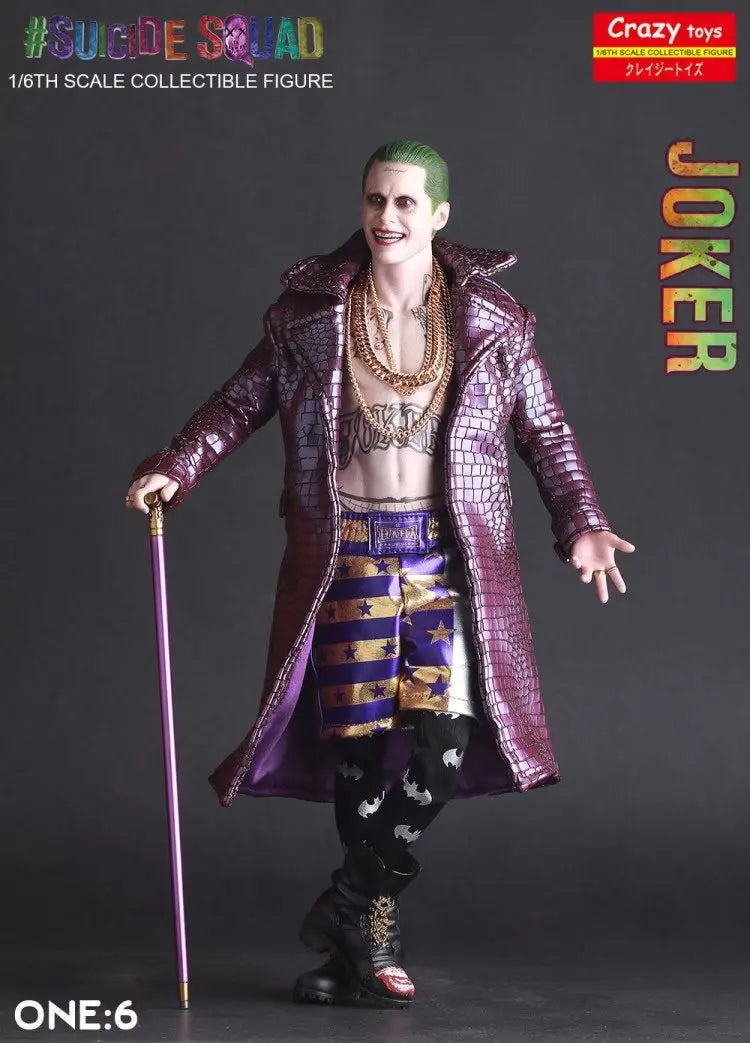 Crazy Toys 1:6  Joker with Cloth Action Figure PVC Doll Anime Collectible Model Toys acacuss