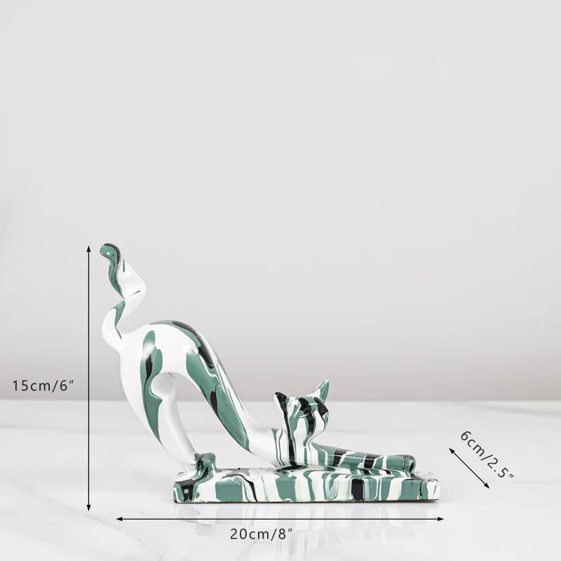 Creative 3 Lovely Cats Sculptures Kitten Statue Muti Color Figurines Animal Home Decor Decorations For Room Shelf Bookcase Gifts acacuss