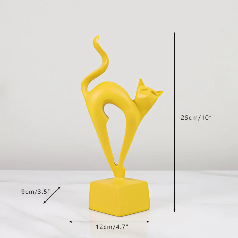 Creative 3 Lovely Cats Sculptures Kitten Statue Muti Color Figurines Animal Home Decor Decorations For Room Shelf Bookcase Gifts acacuss